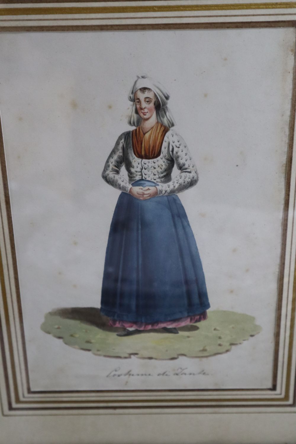 William John Ferguson (fl. 1849-78), Pozzuoli, in the Gulf of Naples (costume), pencil and wash and three other costume watercolours